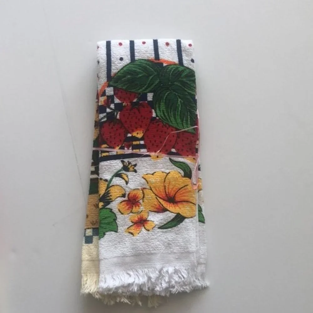 Kitchen Tea Towels set of 3, fringed 23